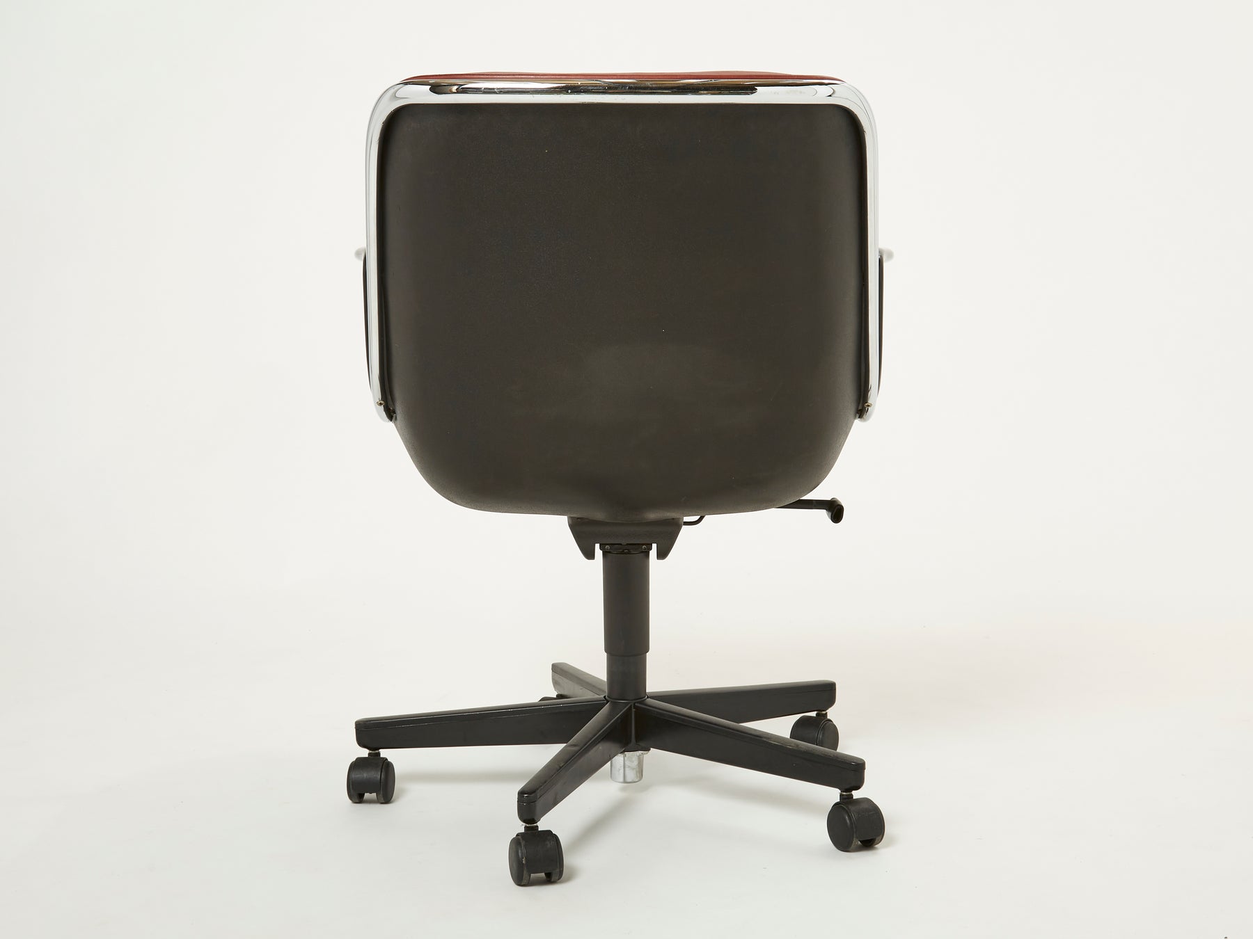 Charles Pollock Executive Desk Chair for Knoll in brown Leather 1990