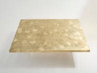Christian Krekels signed Belgian Etched brass Coffee Table 1970