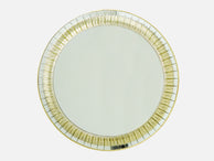 Italian brass golden cristal mirror by Cristal Arte 1960s