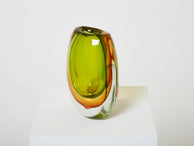 Flavio Poli large Sommerso Murano glass vase by Seguso 1960