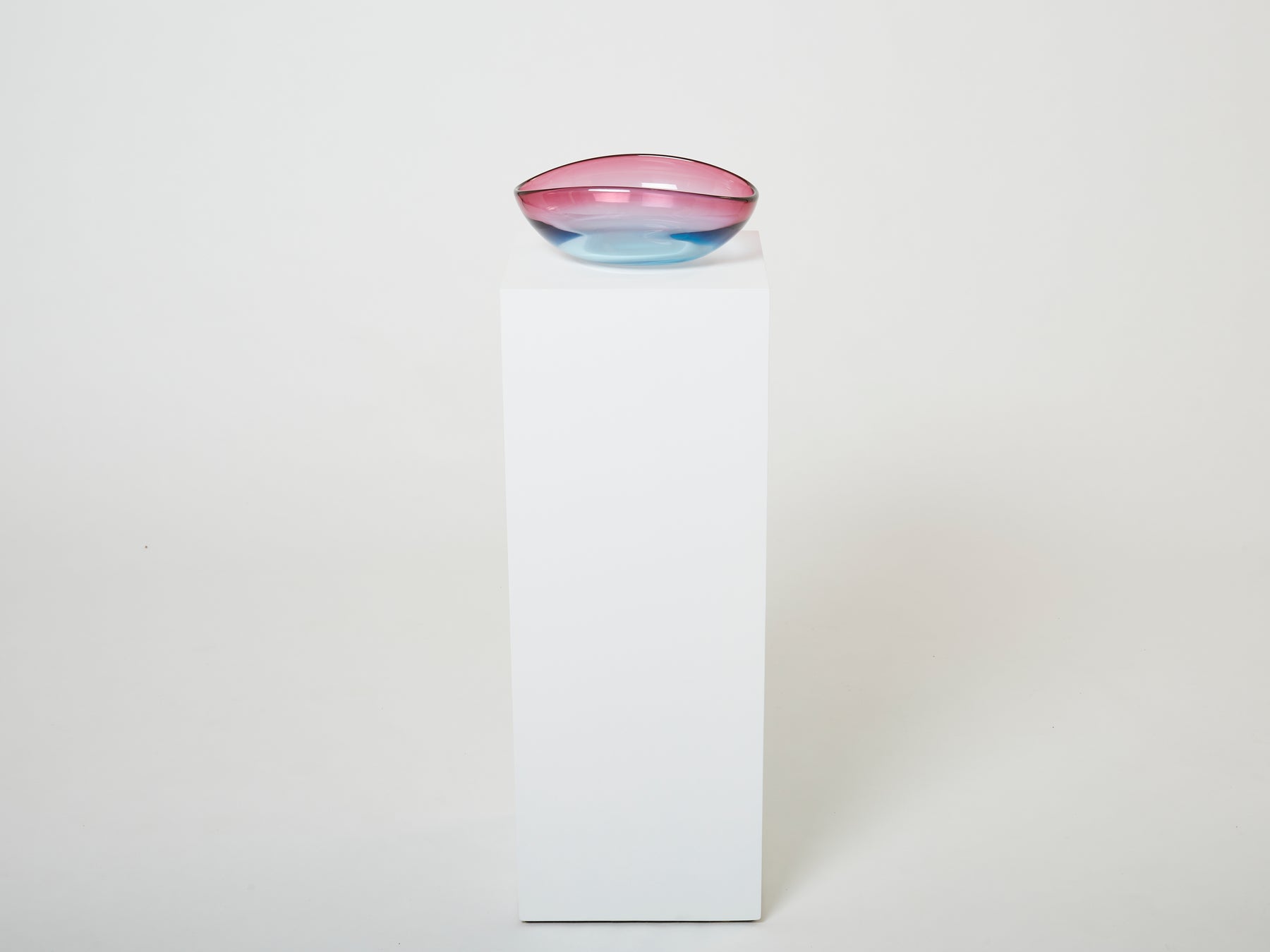 Flavio Poli large bowl centerpiece Murano glass for Seguso 1960