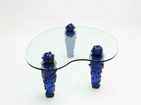 Large signed resin glass coffee table by Garouste & Bonetti 1990s.