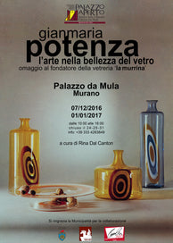 Gianmaria Potenza grand vase verre Murano pour La Murrina 1968 