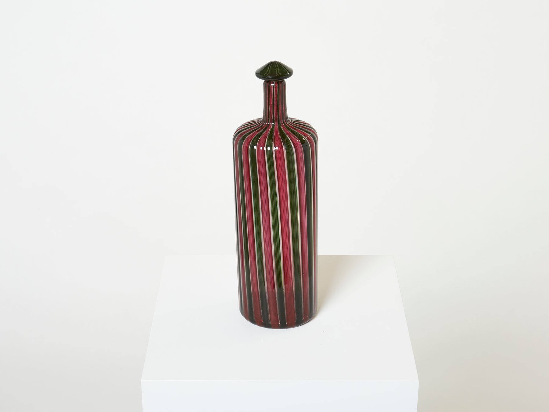 Gio Ponti Paolo Venini Murano glass bottle Morandiana series 1982