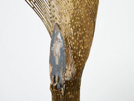 Henri Fernandez brass agate stone table lamp Nefertiti 1970s