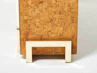 Italian brass and cork marquetry sideboard style of Crespi 1970s