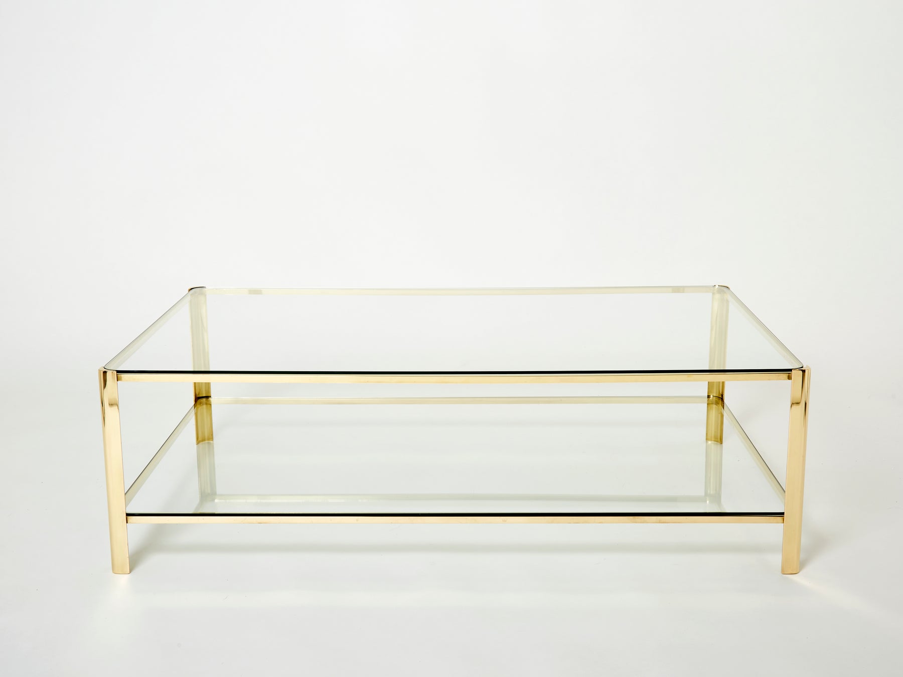 Large Two-tier Bronze coffee table by J.T. Lepelletier for Broncz 1960s