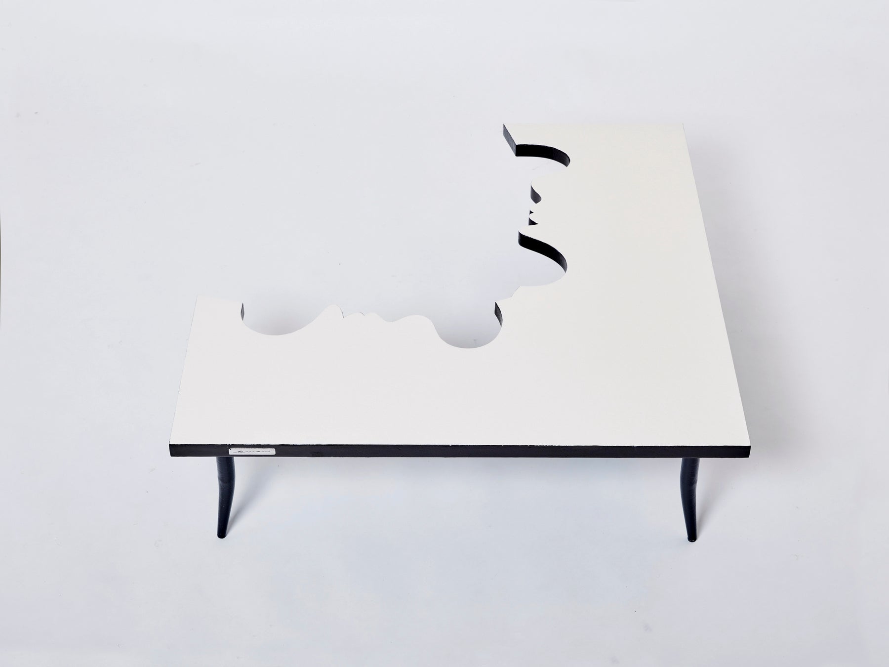 Jean Marais iron wood coffee table Hommage a Jean Cocteau 1972