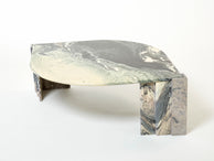 Large eye shaped Sicilian marble coffee table 1970s