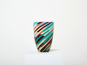 Tall Laura de Santillana for Venini blown glass Klee vase 1984