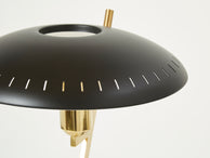 Louis Kalff for Philips Z Decora desk lamp black metal brass 1950s