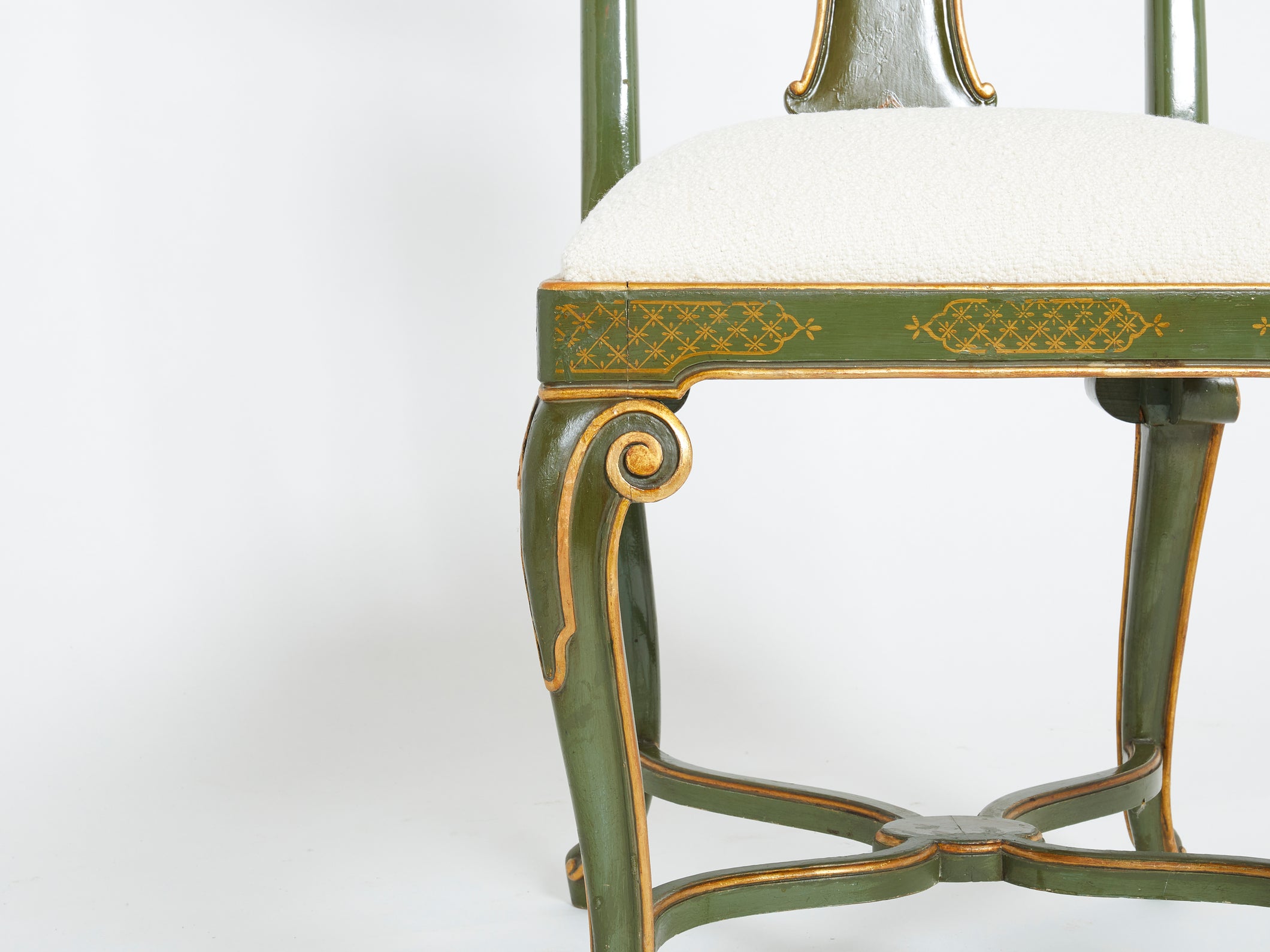 Set of ten french Maison Jansen Queen Anne style chairs 1940s