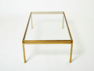 Maison Ramsay coffee table gilded iron glass 1950