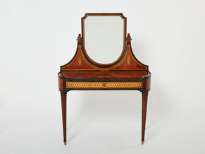 Maurice Dufrène Attr. Art Deco French Marquetry vanity early 1920s