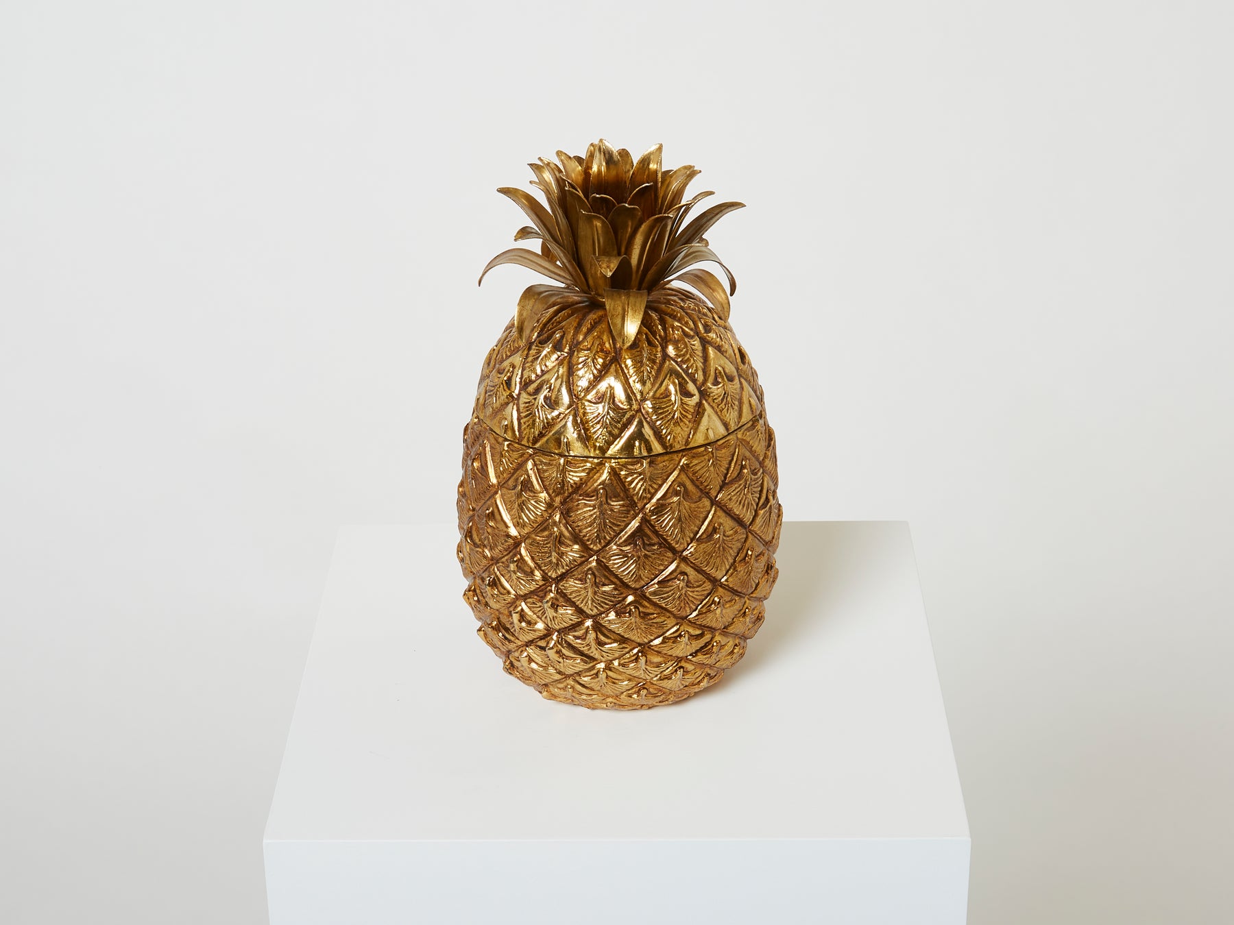 Mauro Manetti Pineapple Ice Bucket gilt plated Italy from 1970