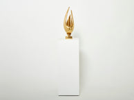 Rare lampe moderniste Michel Armand bronze doré 1970
