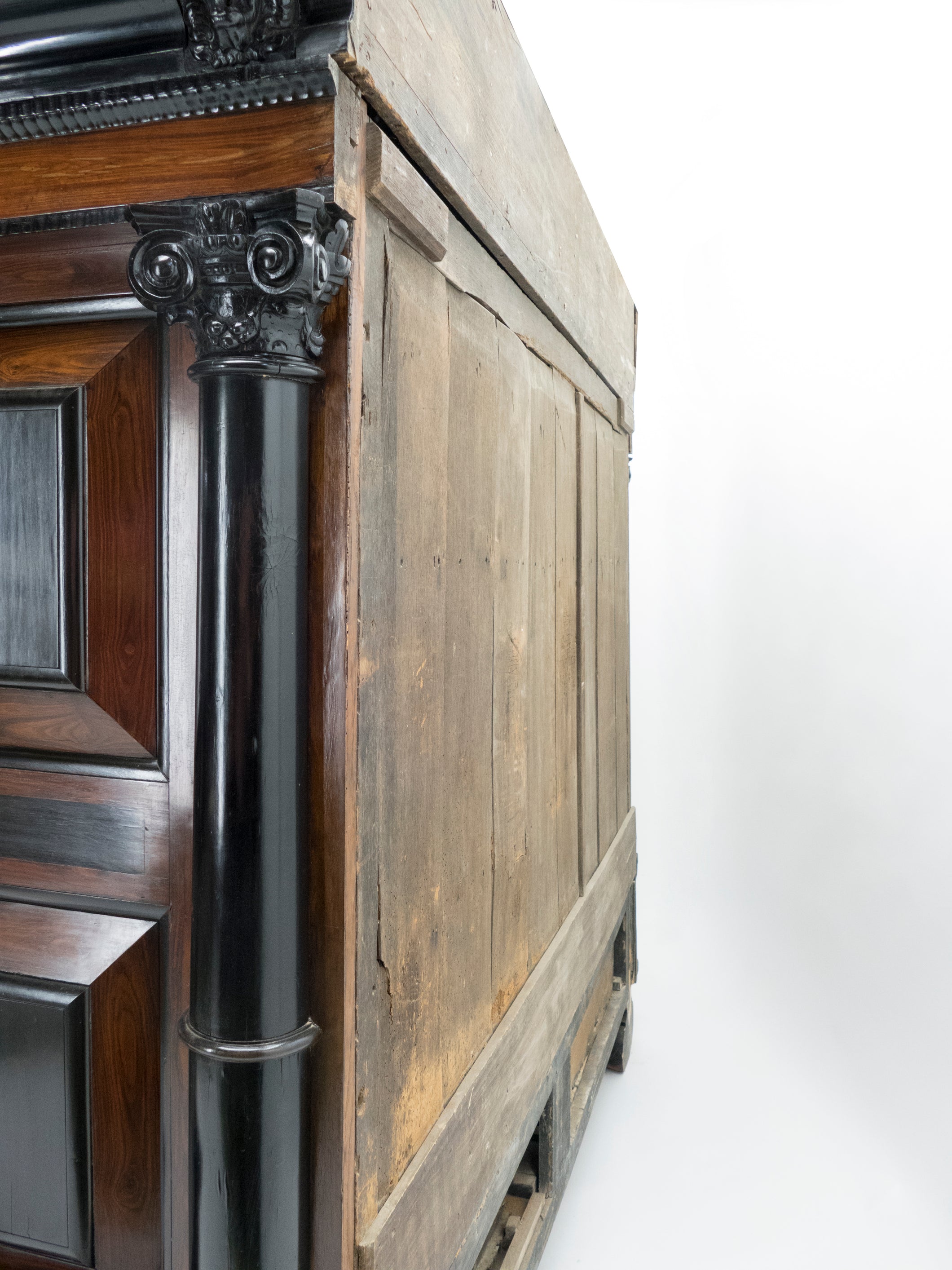 Dutch 17th Century rosewood ebony Baroque cupboard Kussenkast 1670