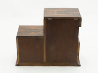 French art deco modernist rosewood brass sewing cabinet 1940s