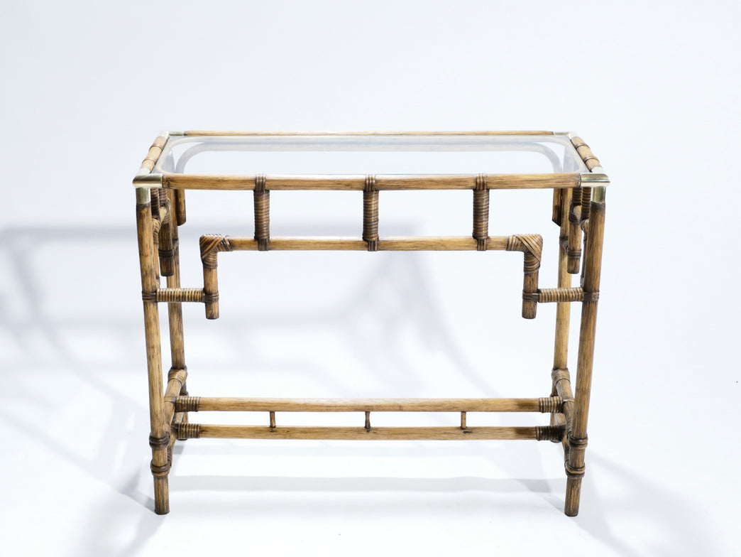 Bamboo and brass console table 1970’s