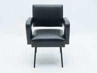Jacques Adnet “President” leatherette armchair 1959