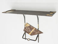 Jean-Jacques Argueyrolles console table Wrought Iron Gold Leaf 1990