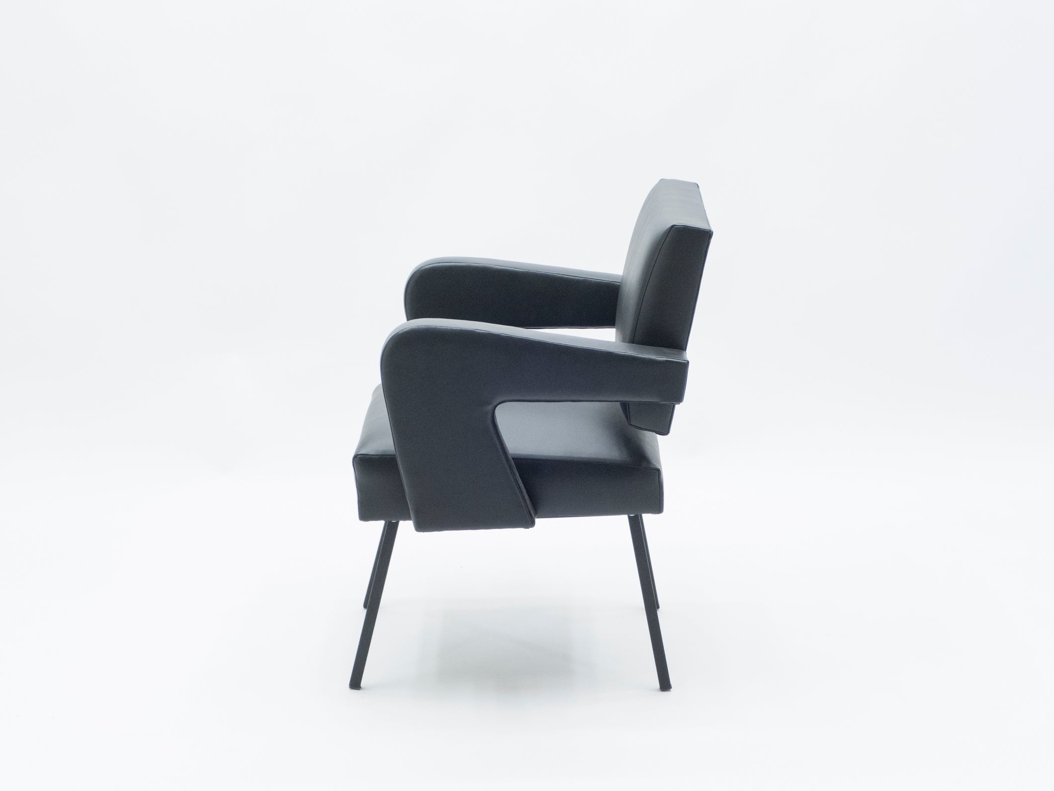 Jacques Adnet “President” leatherette armchair 1959