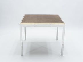Willy Rizzo lacquered chrome brass Flaminia game table 1970s