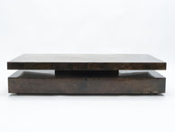 Grande table basse parchemin par Aldo Tura années 60