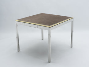 Willy Rizzo lacquered chrome brass Flaminia game table 1970s