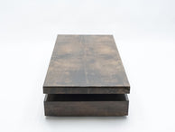 Large goatskin parchment coffee table by Aldo Tura 1960s