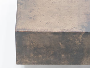Rare goatskin parchment coffee table by Aldo Tura 1960s.
