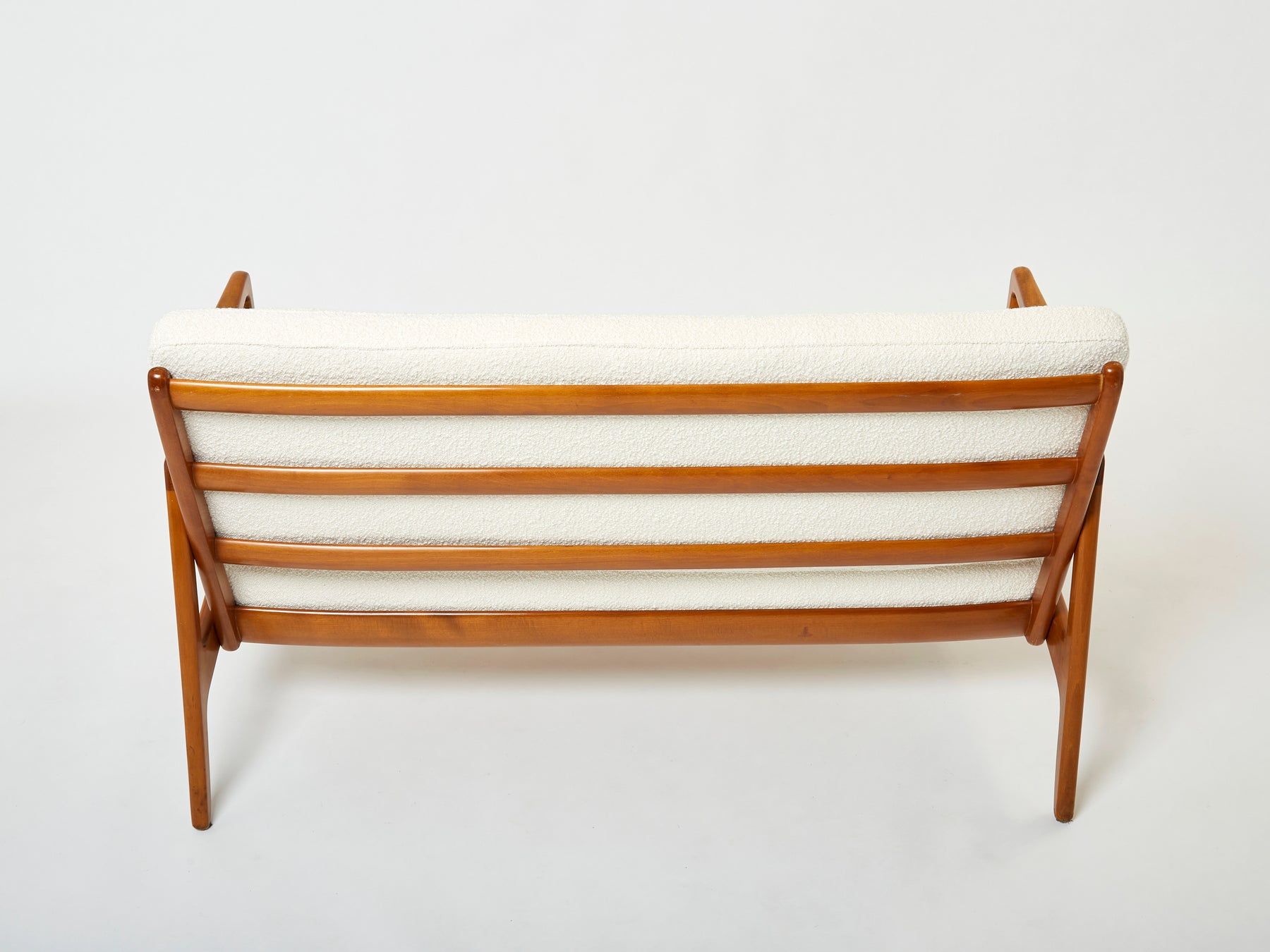 Scandinavian sofa by Ole Wanscher FD 109 wool bouclé 1960s