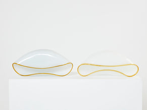 Pair of Vistosi Orsera Italian murano glass table lamps 1970s