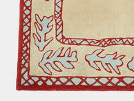 Rare tapis par Garouste et Bonetti beige rouge vert laine 1993
