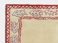 Rare tapis par Garouste et Bonetti beige rouge vert laine 1993