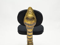 Chaise Sculpture Cobra laiton alcantara signée Isabelle Faure 1970