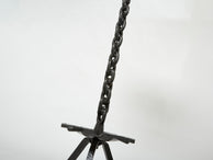 Signed Jacques Vidal French Mid Century Wrought Iron floor lamp 1967