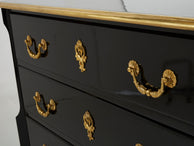 Stamped Maison Jansen ebonized bronze chest of drawers 1950s