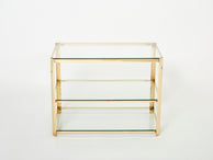 Three-tier Bronze side table by J.T. Lepelletier for Broncz 1960s