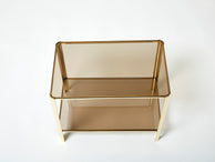 Two-tier Bronze side table by J.T. Lepelletier for Broncz 1960s