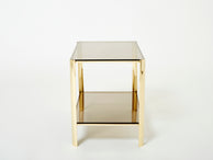 Two-tier Bronze side table by J.T. Lepelletier for Broncz 1960s